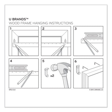 U Brands Magnetic Dry Erase Calendar With Decor Frame, 30 X 20, White Surface And Frame freeshipping - TVN Wholesale